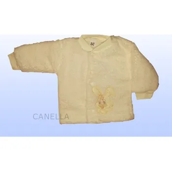 Kojenecké oblečení Kabátek fleece-peří - smetanový - vel. 62 - medvídek