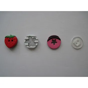 Knoflík Knoflík dětský - bílá kytka