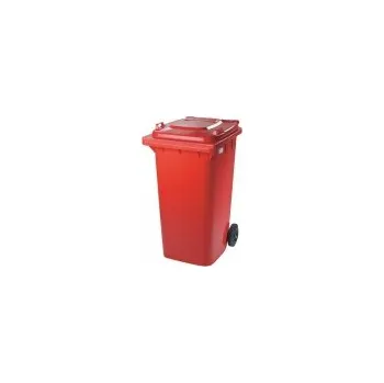 Popelnice Plastová nádoba s kolečky, červená 240l