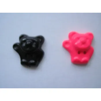 Knoflík Knoflík dětský - medvídek černý - vel. 26