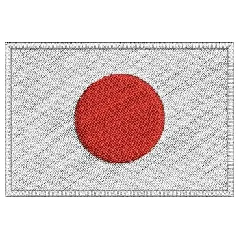 Nášivka Pelisport Nášivka Japonská vlajka 6 x 4 cm