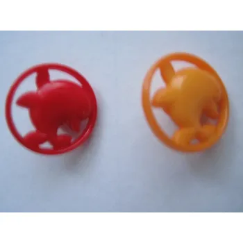 Knoflík Knoflík dětský delfín červená - 14 mm