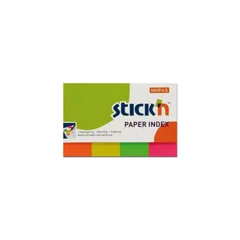 Samolepící bloček Papírové samolepicí záložky STICK 'N 50 x 20 mm - 4 x 50 ks