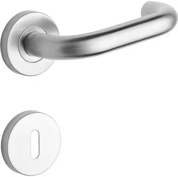 Dveřní kování Dveřní kování ALBACETE s čepy (Lze objednat pro obyčejný klíč, nebo pro fab vložku a také s wc páčkou. Ocelové tělo výztuhy. Klasifikace dle EN 1906. Spojovací materiál z nerezové oceli. )