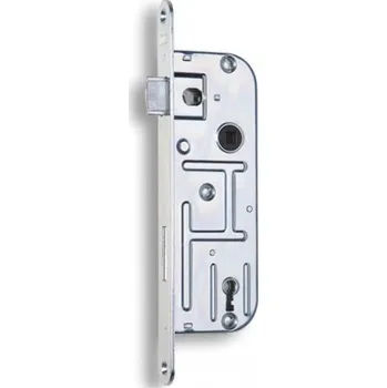 Stavební výplň Zámek zadlabací 02-03, rozteč 90 mm, zádlab 60 mm (na dozický klíč)