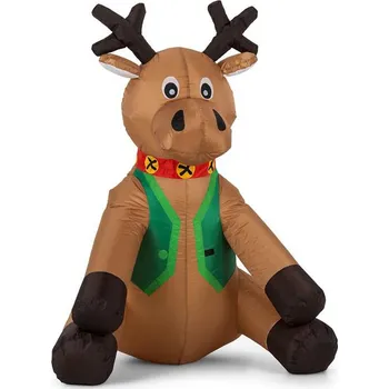 Vánoční světelná dekorace oneConcept 10029234 nafukovací sob Mr. Rudy LED