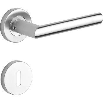 Dveřní kování Dveřní kování VERONA s čepy (Lze objednat pro obyčejný klíč, nebo pro fab vložku a také s wc páčkou. Ocelové tělo výztuhy. Klasifikace dle EN 1906. Spojovací materiál z nerezové oceli. )