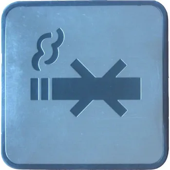 Informační tabulka piktogram ZÁKAZ KOUŘENÍ nerez (95 x 95 mm)