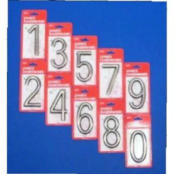 Číslice "4" na dveře NZ 75mm Bronz (Na zadní straně číslice je samolepící páska ke snadnému nalepení na dveře či jiný povrch.)