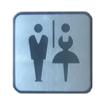 Informační tabulka piktogram PÁNI/DÁMY nerez (95 x 95 mm)