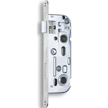 zadlabací zámek Zámek zadlabací 01-16, rozteč 90 mm, zádlab 60 mm (Zámek zadlabací obyčejný, bez převodu - WC zámek, spodní ořech 6x6 mm. Rozteč 90mm, zádlab 60mm. Pro WC a koupelnu.)