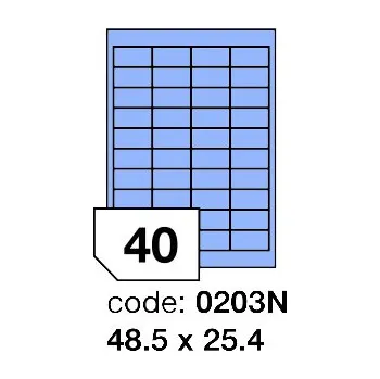 Samolepící etiketa Samolepící etikety Rayfilm Office 48,5x25,4 mm 100 archů, matně modrá, R0123.0203N