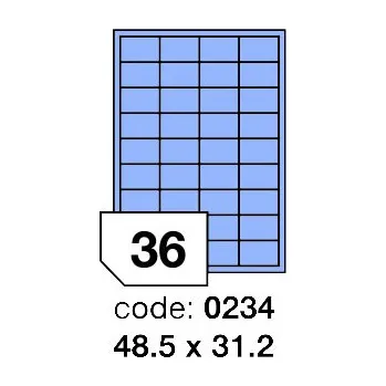 Samolepící etiketa Samolepící etikety Rayfilm Office 48,5x31,2 mm 100 archů, matně modrá, R0123.0234