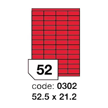 Speciální papír Samolepící etikety Rayfilm Office 52,5x21,2 mm 100 archů, matně červená, R0122.0302