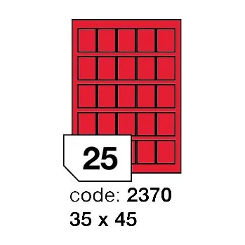 Kancelářské potřeby Samolepící etikety Rayfilm Office 35x45 mm 100 archů, matně červená, R0122.2370