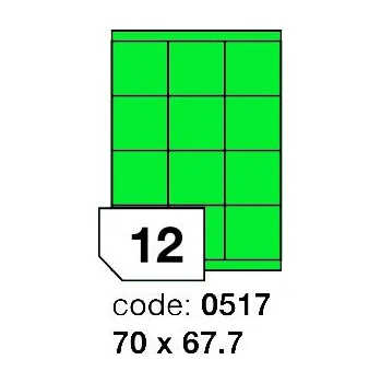 Kancelářské potřeby Samolepící etikety Rayfilm Office 70x67,7 mm 100 archů, matně zelená, R0120.0517