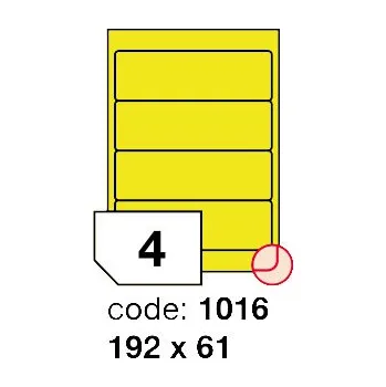 Papír Samolepící etikety Rayfilm Office 192x61 mm 100 archů, matně žlutá, R0121.1016