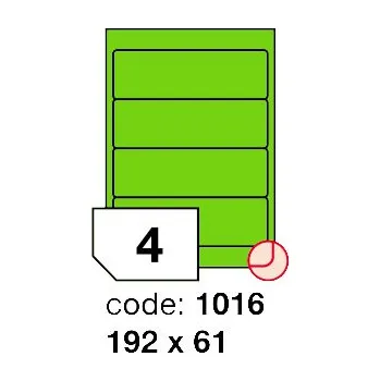 Samolepící etiketa Samolepící etikety Rayfilm Office 192x61 mm 100 archů, fluo zelená, R0130.1016
