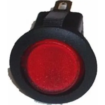 Vypínač kolébkový kulatý R podsvícený