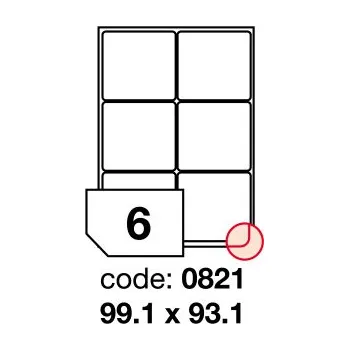 Samolepící etiketa Samolepící snímatelné etikety Rayfilm Office 99,1x93,1 mm 100 archů R0102.0821