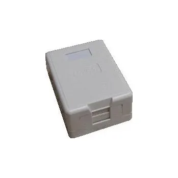 vypínač a zásuvka DATACOM Jednozásuvka CAT5E UTP nad omítku samořezná bílá