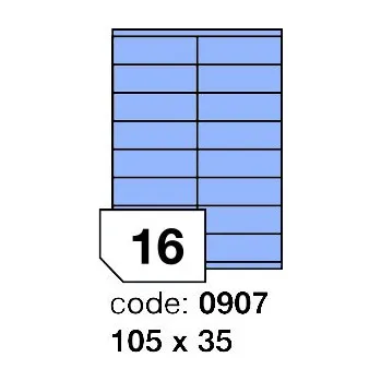 Kancelářské potřeby Samolepící etikety Rayfilm Office 105x35 mm 100 archů, matně modrá, R0123.0907