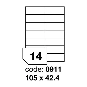 Samolepící etiketa Samolepící etikety Rayfilm Office 105x42,4 mm 100 archů R0103.0911