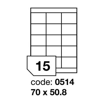 Samolepící etiketa Samolepící etikety Rayfilm Office 70x50,8 mm 100 archů R0103.0514
