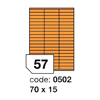 Samolepící etiketa Samolepící etikety Rayfilm Office 70x15 mm 100 archů, fluo oranžová, R0133.0502
