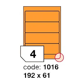 Samolepící etiketa Samolepící etikety Rayfilm Office 192x61 mm 100 archů, fluo oranžová, R0133.1016