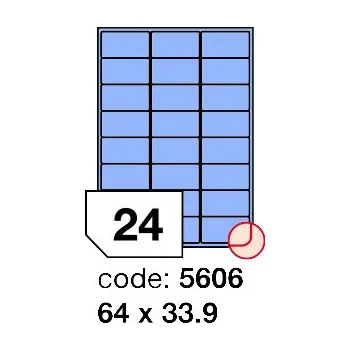 Kancelářské potřeby Samolepící etikety Rayfilm Office 64x33,9 mm 100 archů, matně modrá, R0123.5606