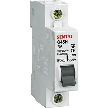 modulární přístroj a rozvaděč JISTIČ 1 FÁZOVÝ 230V/6A/B DZ47 NA DIN LIŠTU