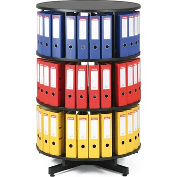 Policová skříň Archivační otočná skříň - 3 patra černá, skříň archivační otočná