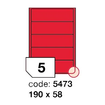 Kancelářské potřeby Samolepící etikety Rayfilm Office 190x58 mm 100 archů, matně červená, R0122.5473