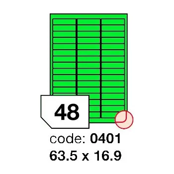 Kancelářské potřeby Samolepící etikety Rayfilm Office 63,5x16,9 mm 100 archů, matně zelená, R0120.0401
