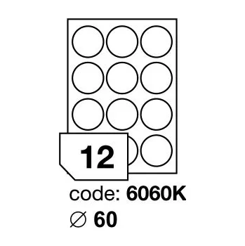 Samolepící etiketa Samolepící snímatelné etikety Rayfilm Office průměr 60 mm 100 archů R0102.6060K