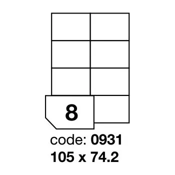 Samolepící etiketa Samolepící snímatelné etikety Rayfilm Office 105x74,2 mm 100 archů R0102.0931