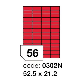 Kancelářské potřeby Samolepící etikety Rayfilm Office 52,5x21,2 mm 100 archů, matně červená, R0122.0302N