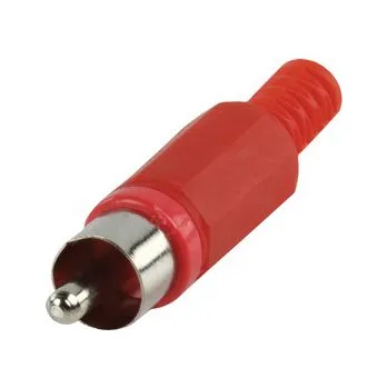 Elektrický konektor KONEKTOR CINCH samec na kabel - červený