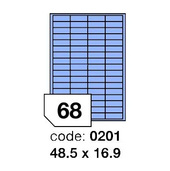 Kancelářské potřeby Samolepící etikety Rayfilm Office 48,5x16,9 mm 100 archů, matně modrá, R0123.0201