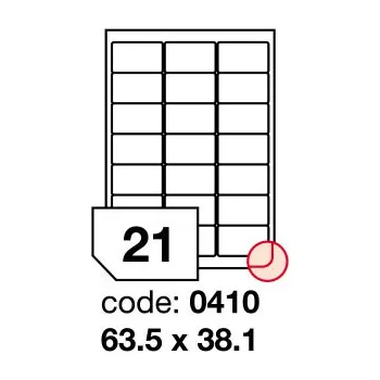 Samolepící etiketa Samolepící snímatelné etikety Rayfilm Office 63,5x38,1 mm 100 archů R0102.0410