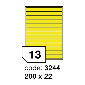 Samolepící etiketa Samolepící etikety Rayfilm Office 200x22 mm 100 archů, fluo žlutá, R0131.3244