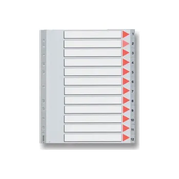 Rozlišovač MAXI 1-12 plast A4