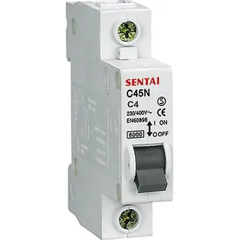 modulární přístroj a rozvaděč JISTIČ 1 FÁZOVÝ 230V/4A/C DZ47 NA DIN LIŠTU