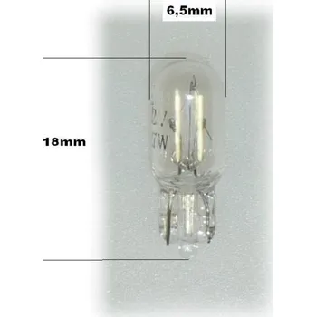 Autožárovka 12V W1,7W T6,5 2,1x6,6d **