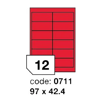 Speciální papír Samolepící etikety Rayfilm Office 97x42,4 mm 100 archů, fluo červená, R0132.0711
