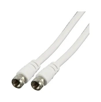 Anténní kabel Valueline KABEL F zástrčka - F zástrčka 5m - BÍLÝ