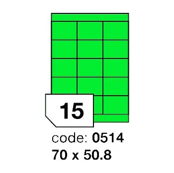 Kancelářské potřeby Samolepící etikety Rayfilm Office 70x50,8 mm 100 archů, matně zelená, R0120.0514