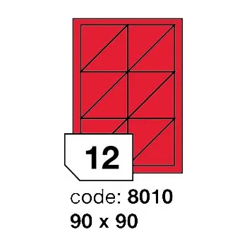 Samolepící etiketa Samolepící etikety Rayfilm Office 90x90 mm 100 archů, matně červená, R0122.8010