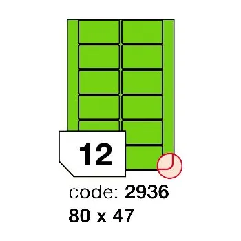 Speciální papír Samolepící etikety Rayfilm Office 80x47 mm 100 archů, fluo zelená, R0130.2936